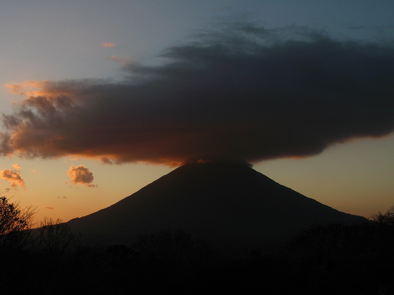 Concepcion volcano rising above Ometepe Island, Nicaragua